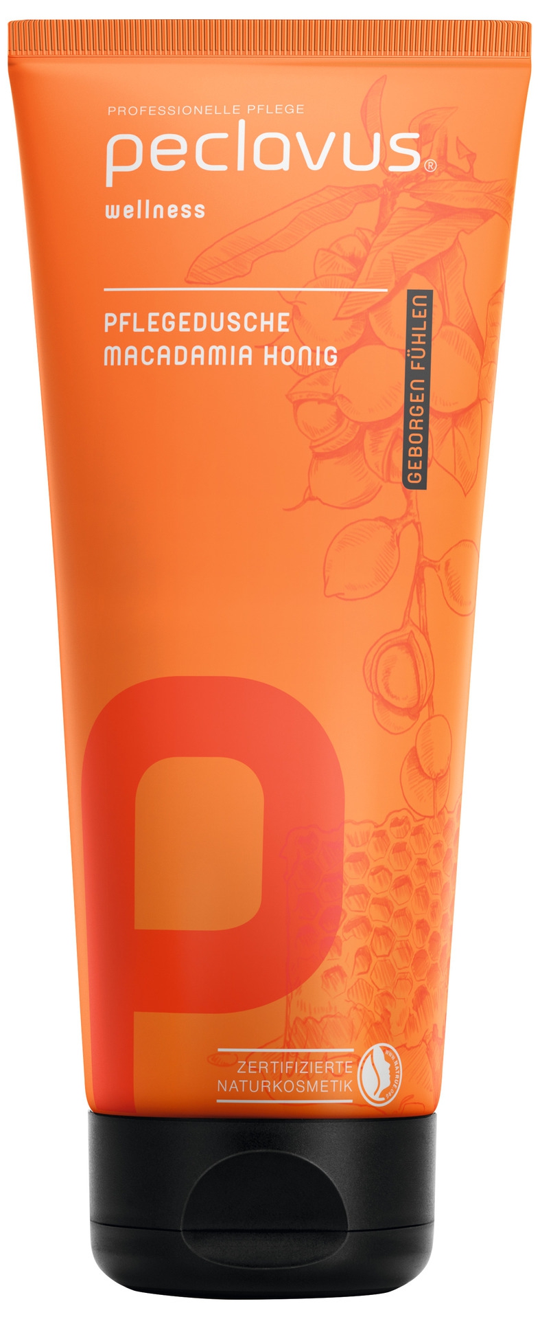 PECLAVUS Pflegedusche Macadamia Honig | Geborgen fühlen 200 ml