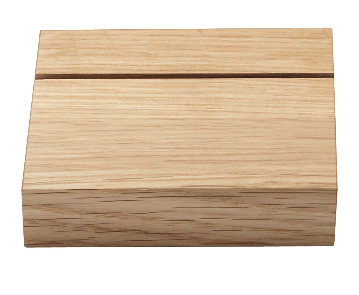 RUCK Werbekartenhalter aus Holz, Holzpodest Universal | 85x85x19 mm