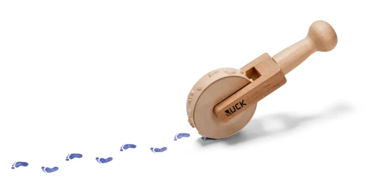 RUCK Stempelroller mit Füsschen