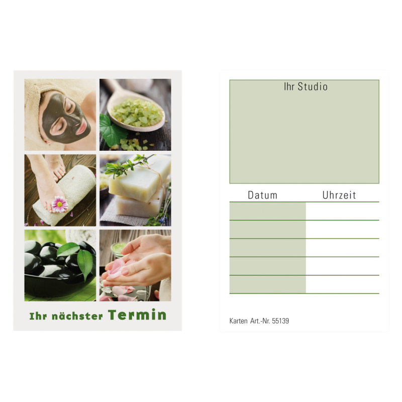 Terminkarten WELLNESS 1 Block (100 Blatt)