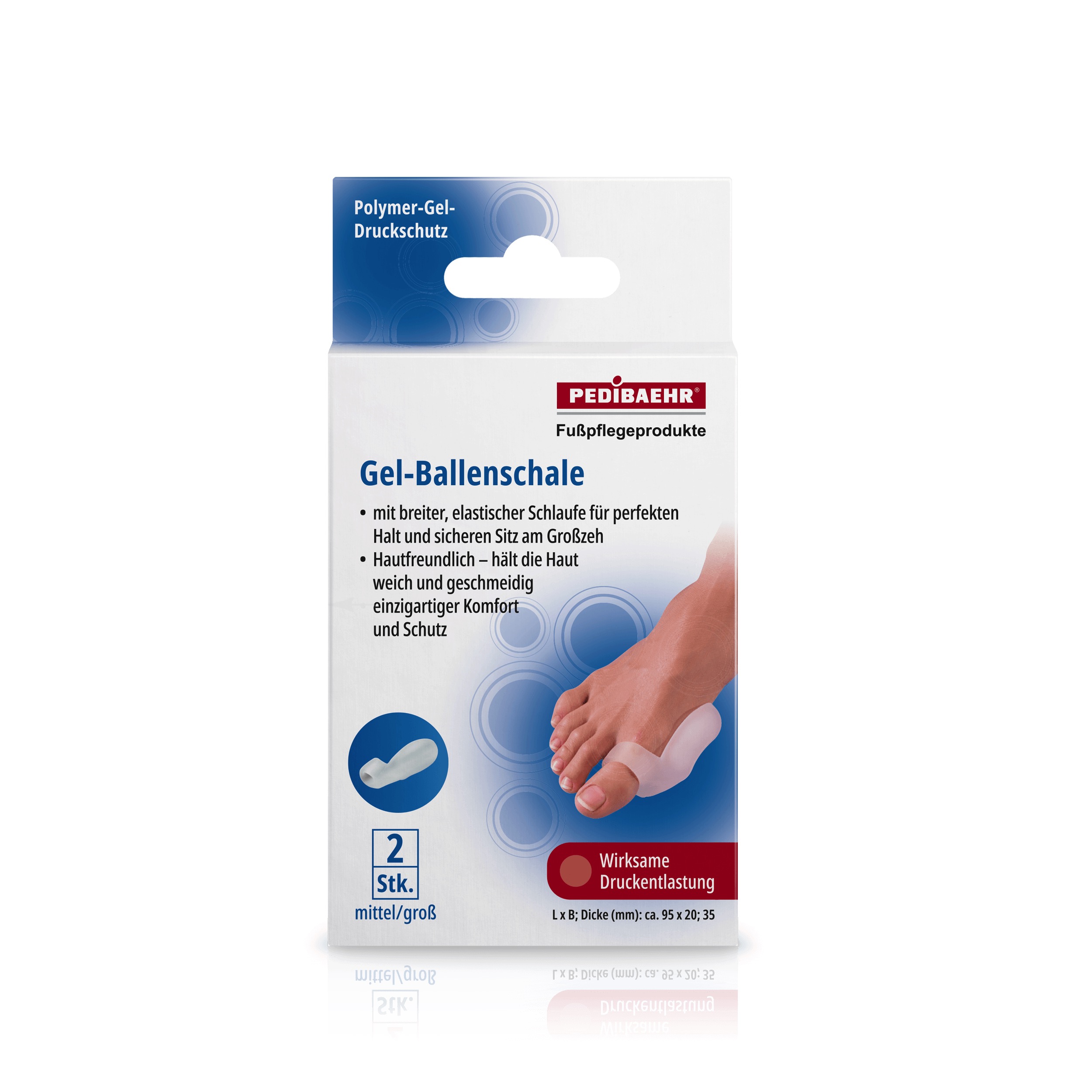 Pedibaehr Gel-Ballenschale mittel/groß 2 Stück