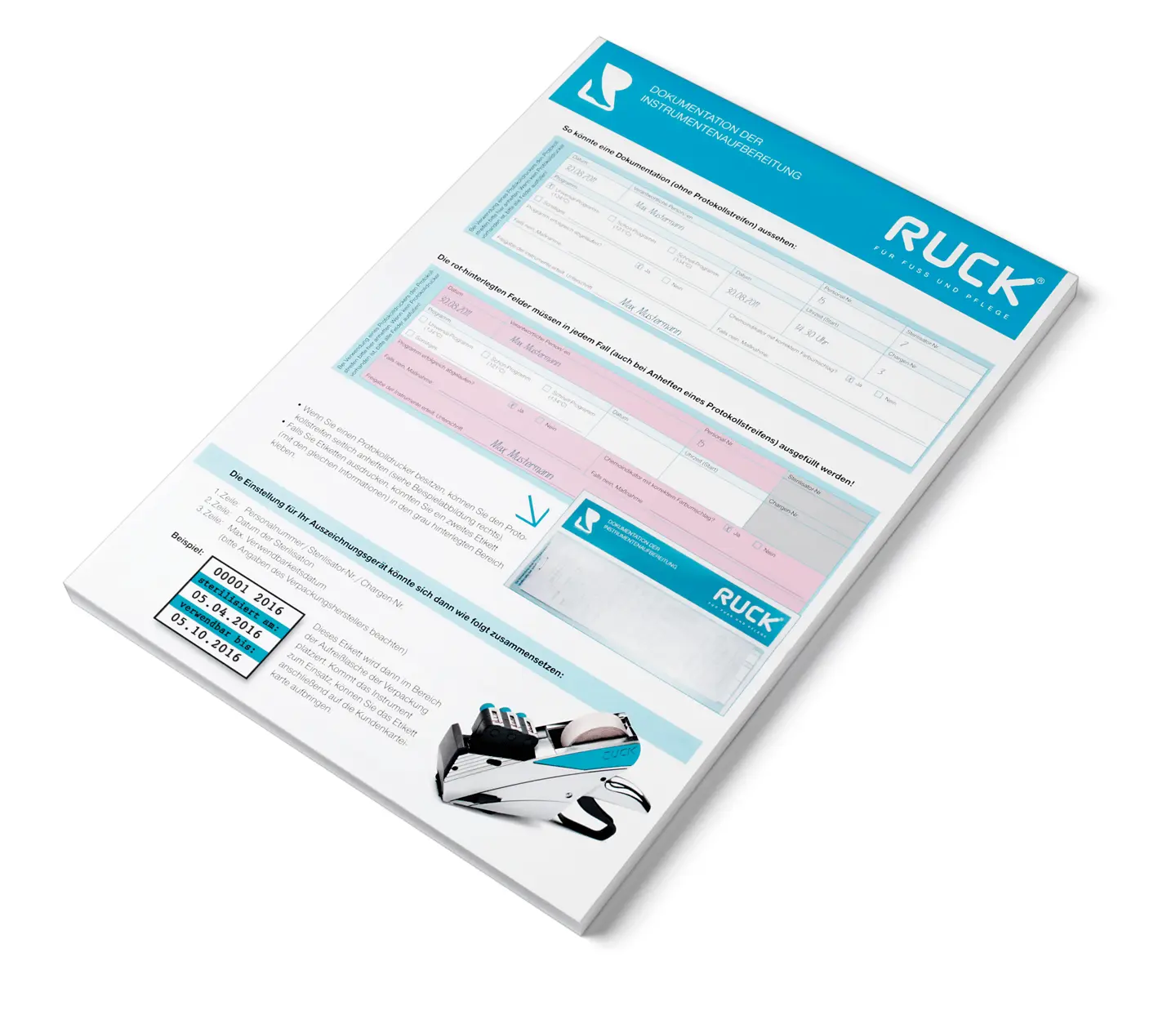 RUCK Sterilisations-Tagebuch 100 Blatt