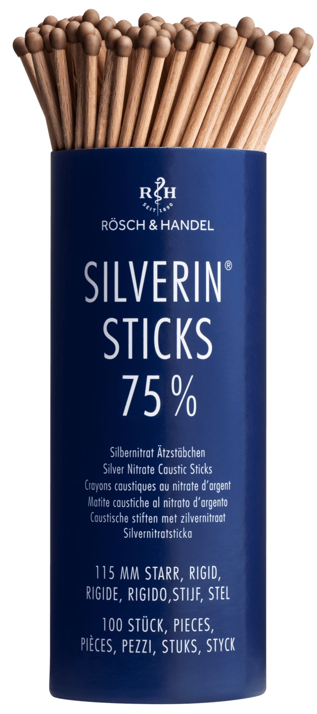 Silverin Silbernitrat-Kaliumnitrat Ätzstäbchen 75% 100 Stück