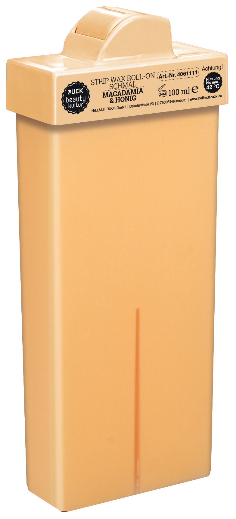 RUCK beautykultur STRIP WAX Warmwachspatrone | Macadamia & Honig | 100 ml schmal