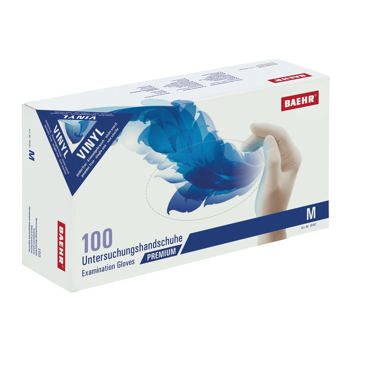 🔴 BAEHR Einmalhandschuhe Vinyl PREMIUM | M mittel 100 Stück