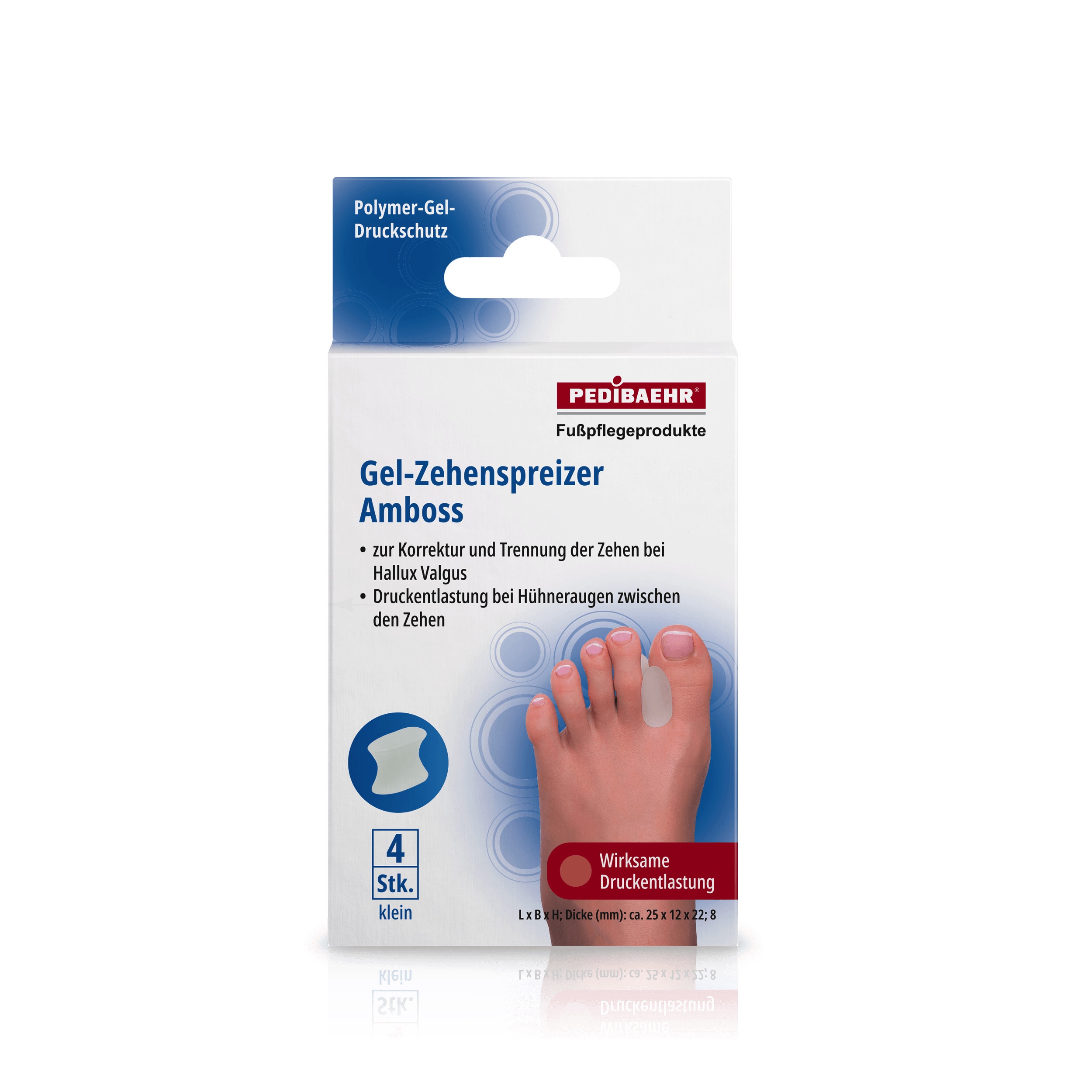 Pedibaehr Gel-Zehenspreizer Amboss, klein 4 Stück