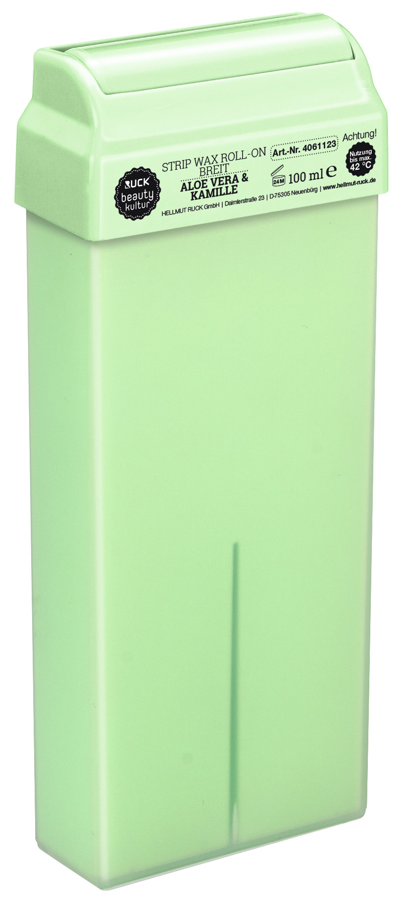 RUCK beautykultur STRIP WAX Warmwachspatrone | Aloe Vera & Kamille | 100 ml breit