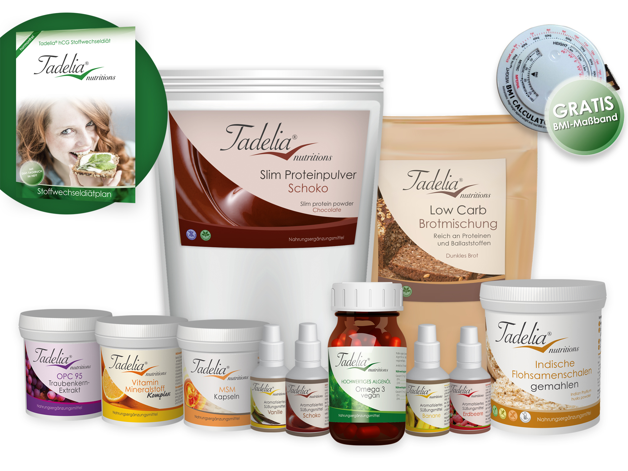 Tadelia® hCG* Stoffwechseldiät PAKET 2 | Starterset ohne Hormony Complex G
