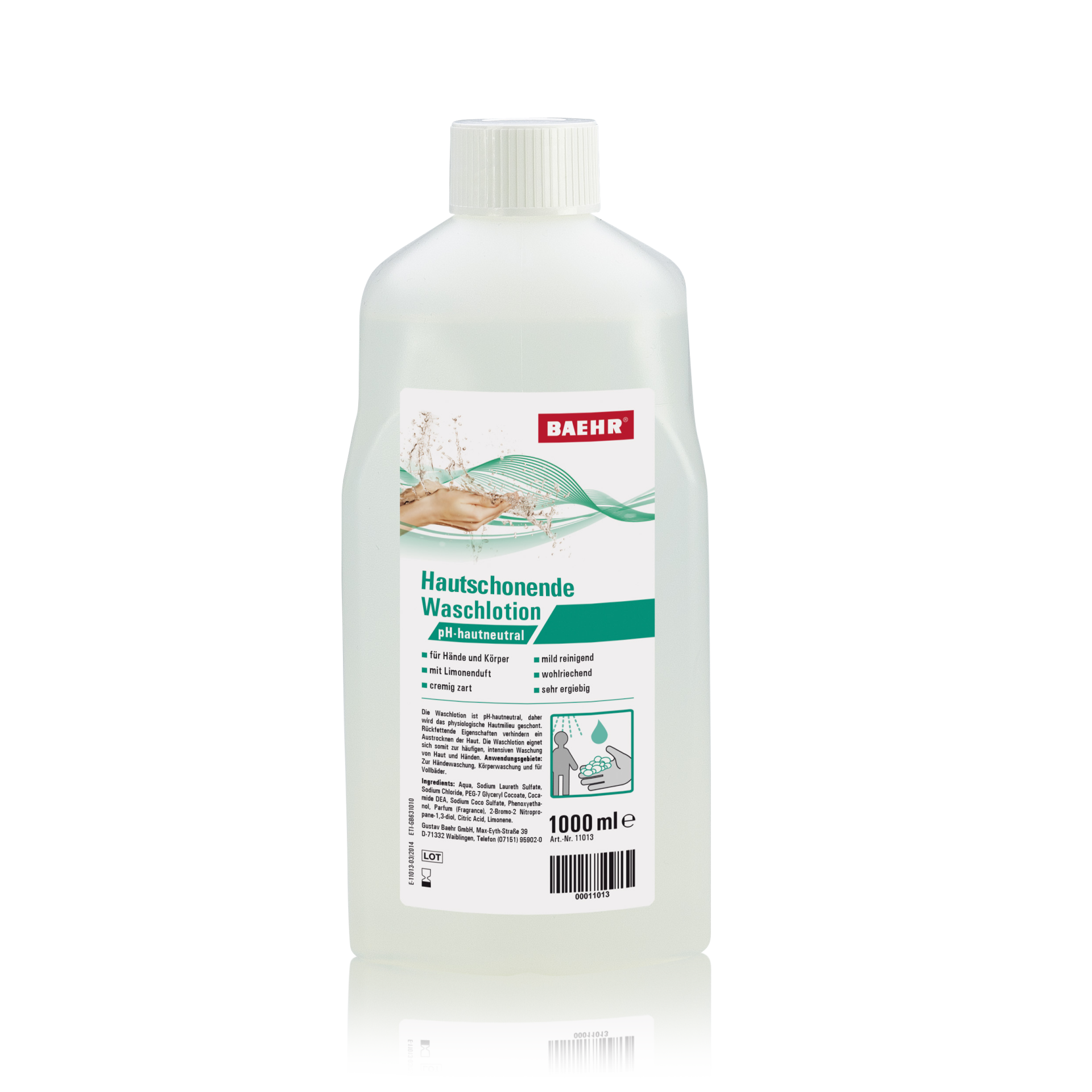 BAEHR Hautschonende Waschlotion 1000 ml