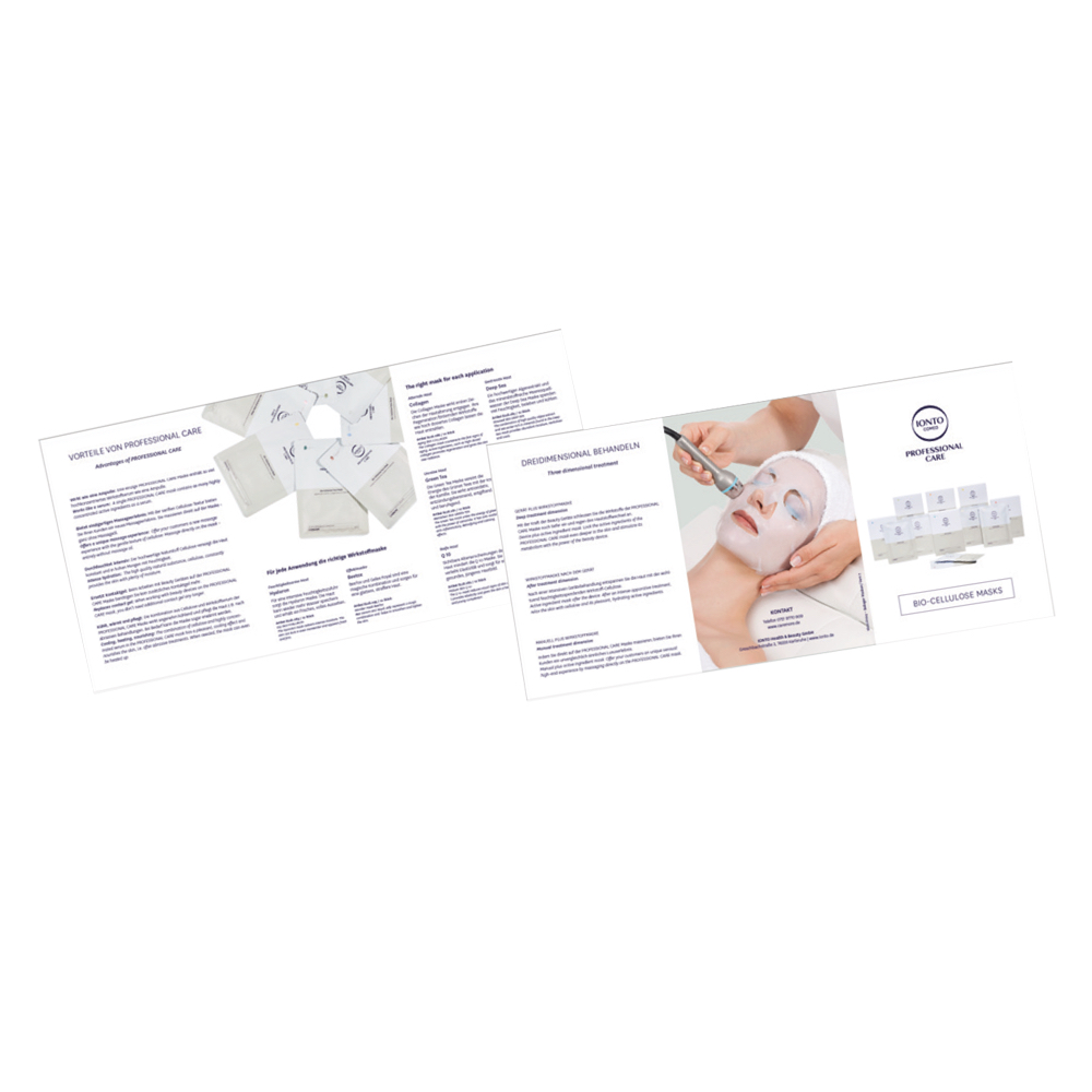 IONTO-COMED Professional Care Combine Flyer für Bio-Cellulose-Mask 