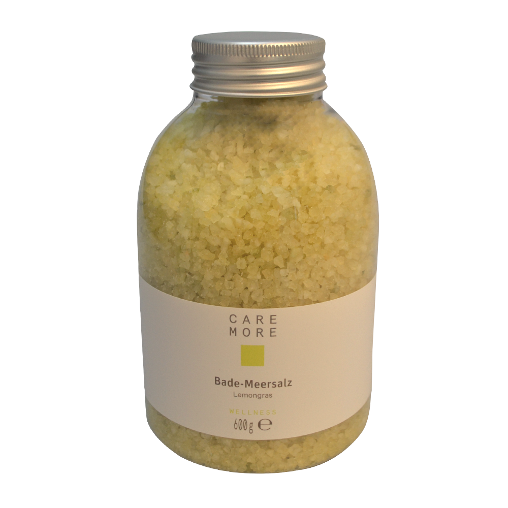 CARE MORE Bade-Meersalz 600 g Lemongras