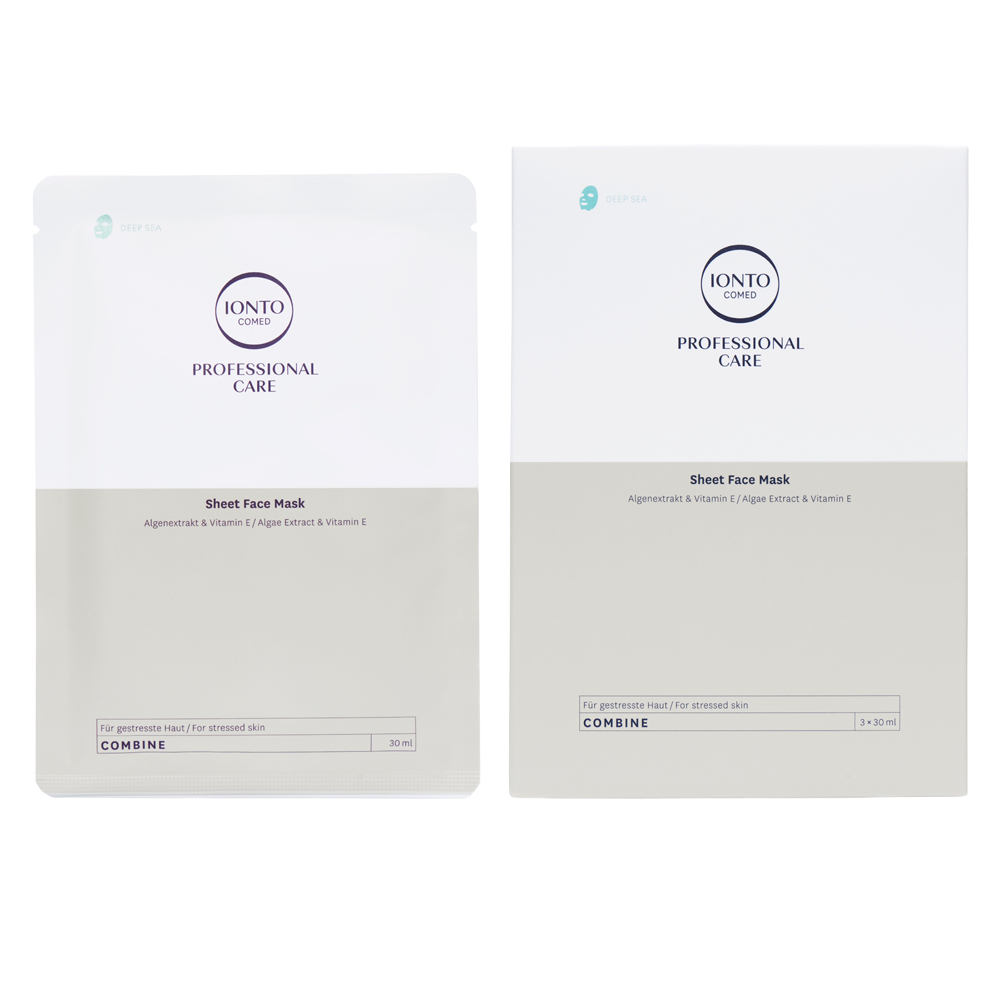 IONTO-COMED Professional Care Combine Sheet-Face-Mask Deep Sea 3 Stück