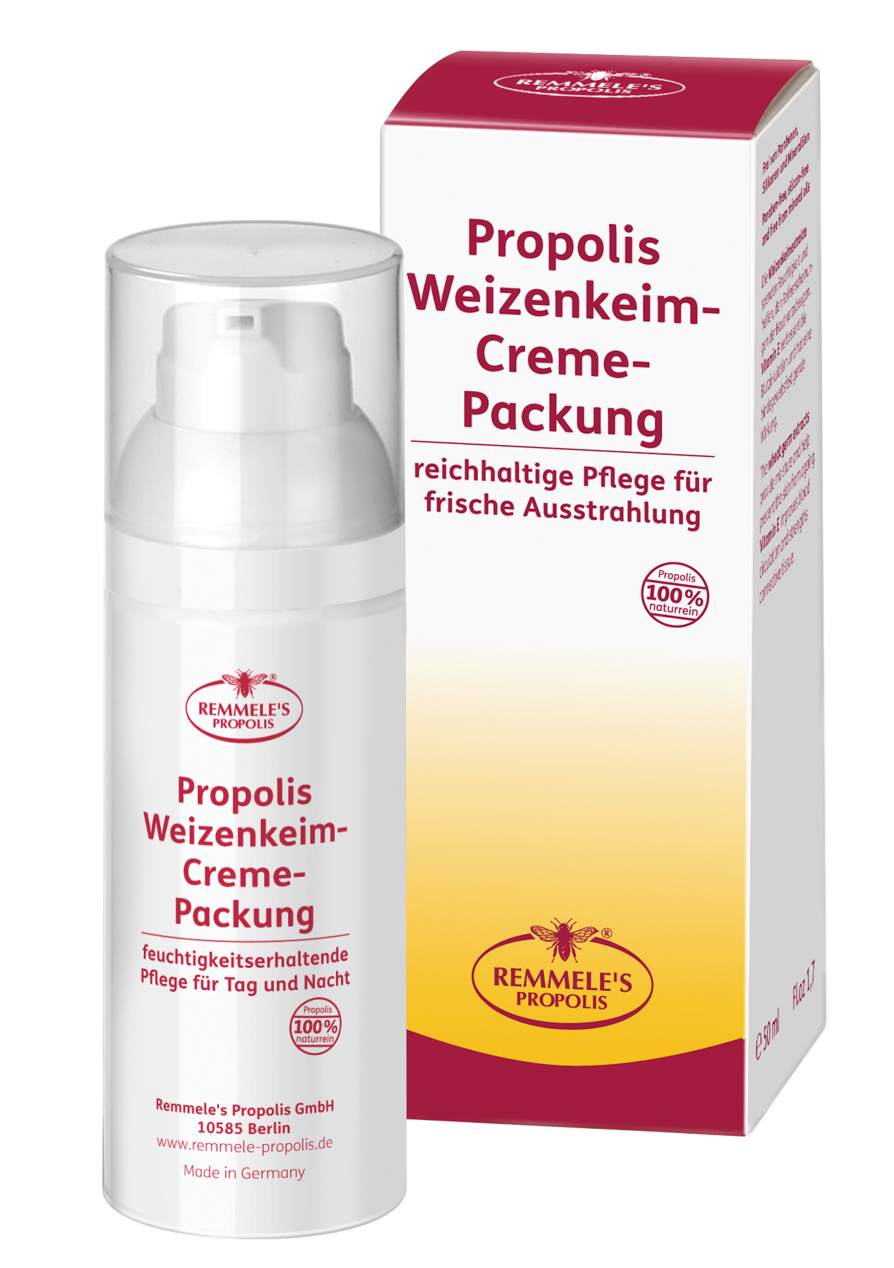 🐝 REMMELE`s PROPOLIS Weizenkeim-Creme-Packung 50 ml