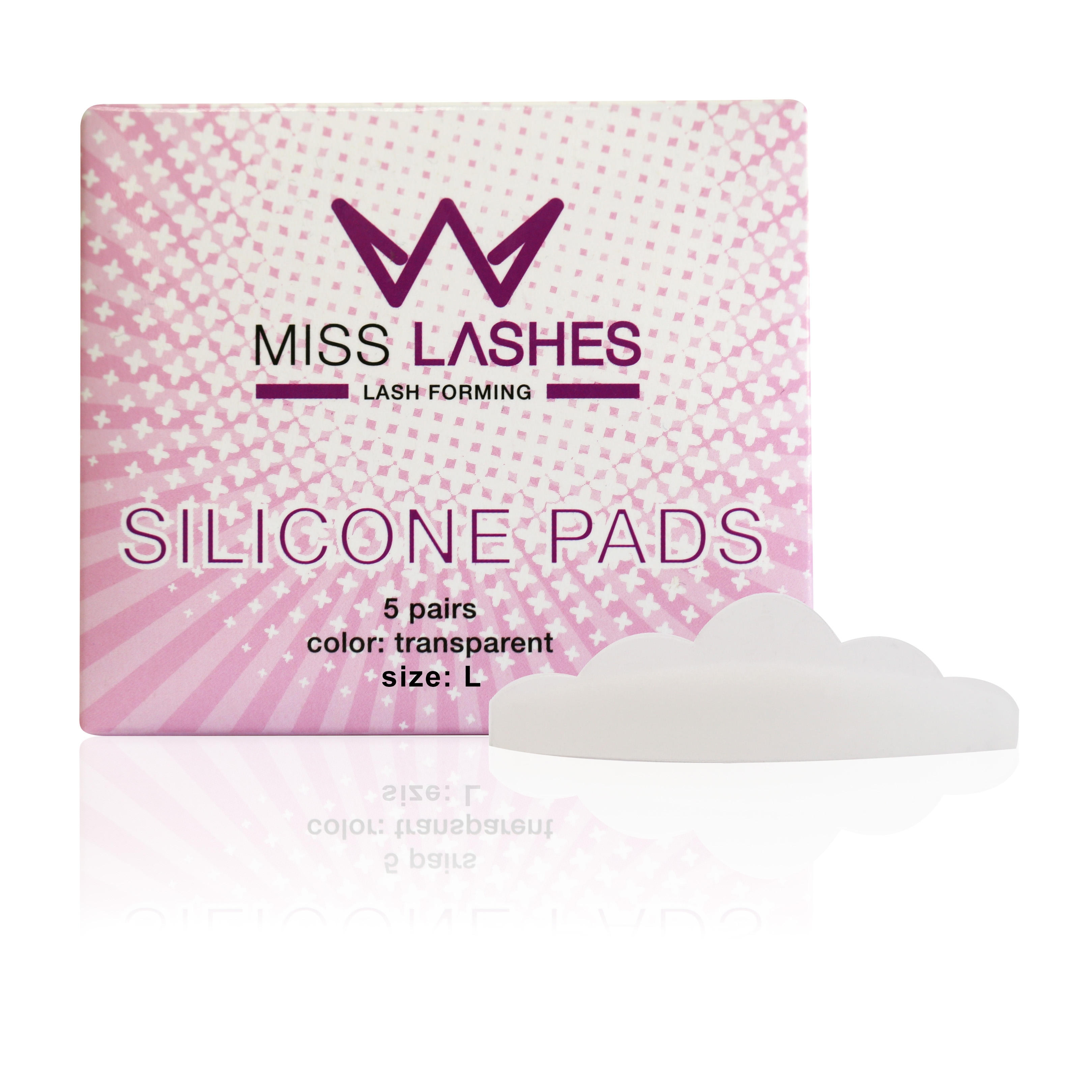 MISS LASHES Silikon Pads transparent L 5 Paare