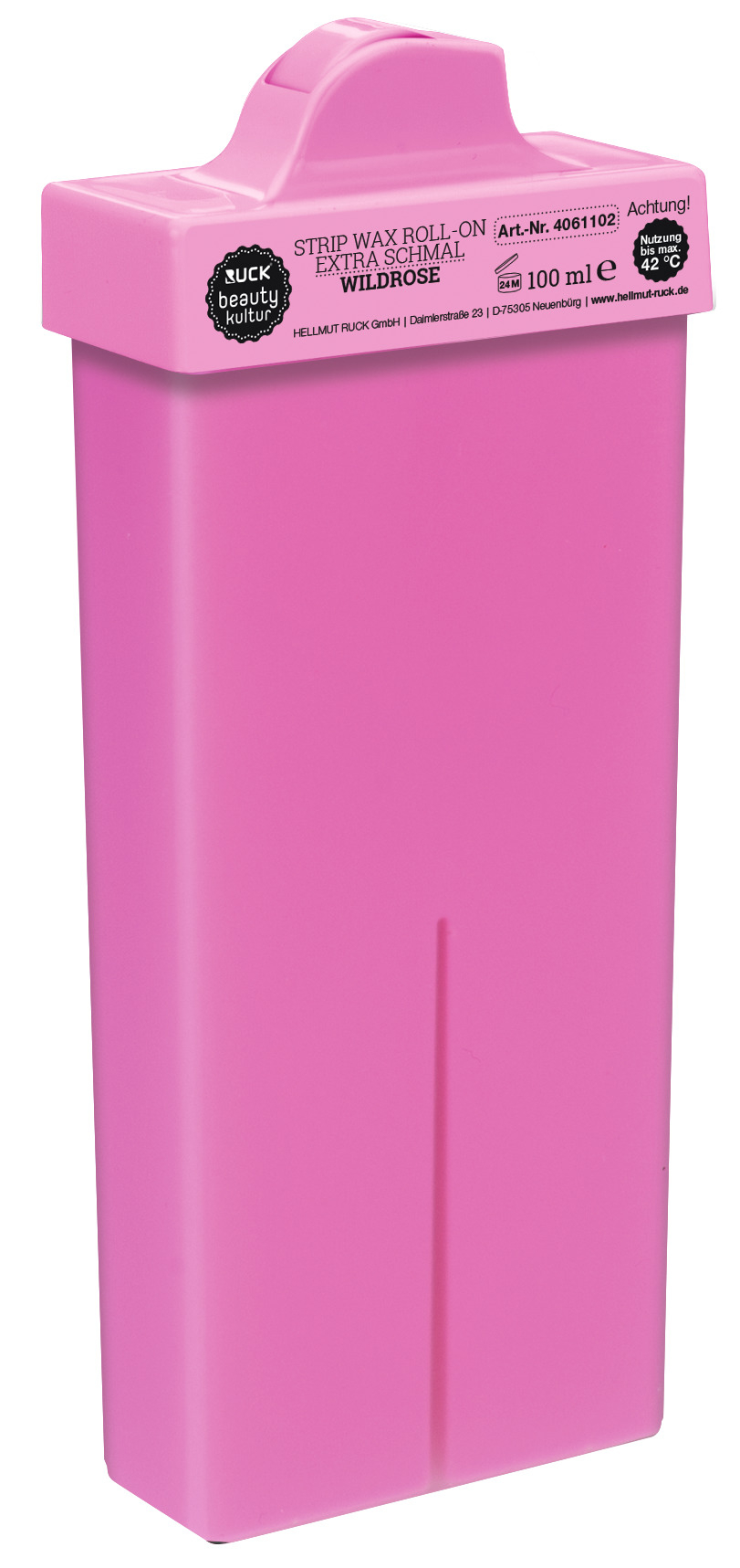RUCK beautykultur STRIP WAX Warmwachspatrone | Wildrose | extra-schmal 100 ml
