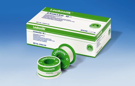 Leukosilk Fixierpflaster 5 m x 2,50 cm | 1 Rolle