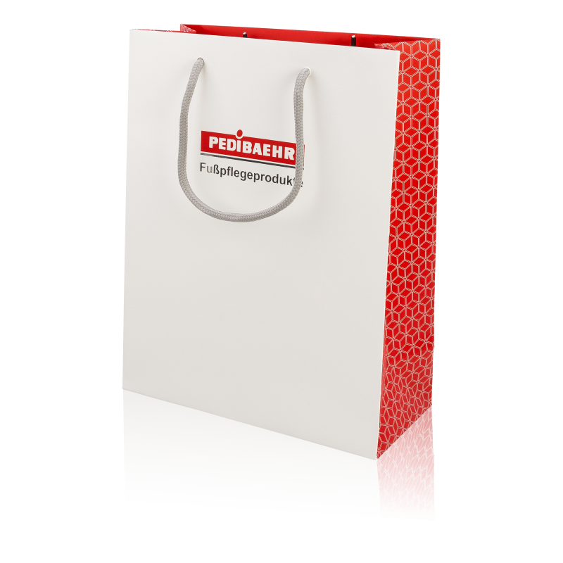PEDIBAEHR Papier-Tragetaschen 22 x 10 x 28 cm - rot 1 Stück