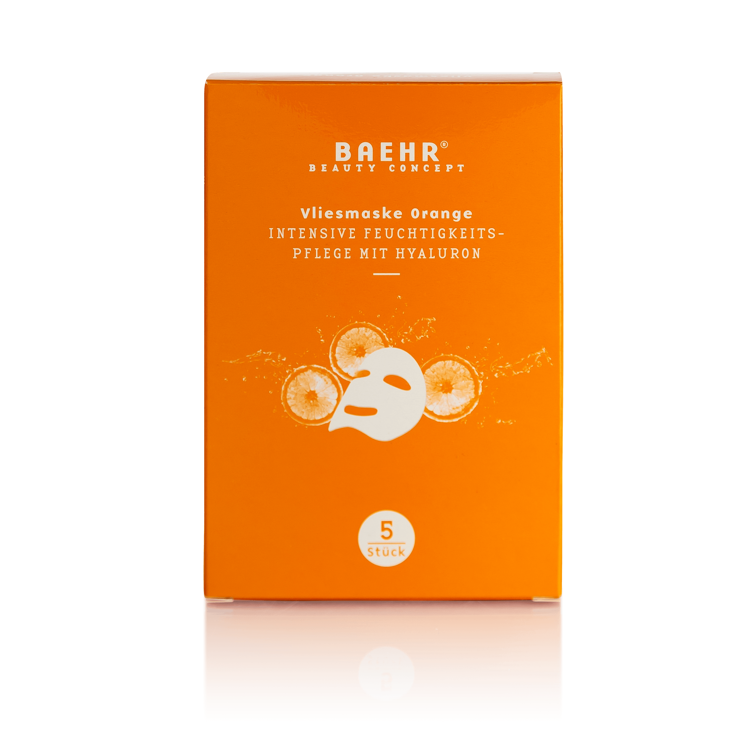 BAEHR Beauty Concept Vliesmaske Orange intensive Feuchtigkeitspflege mit Hyaluron