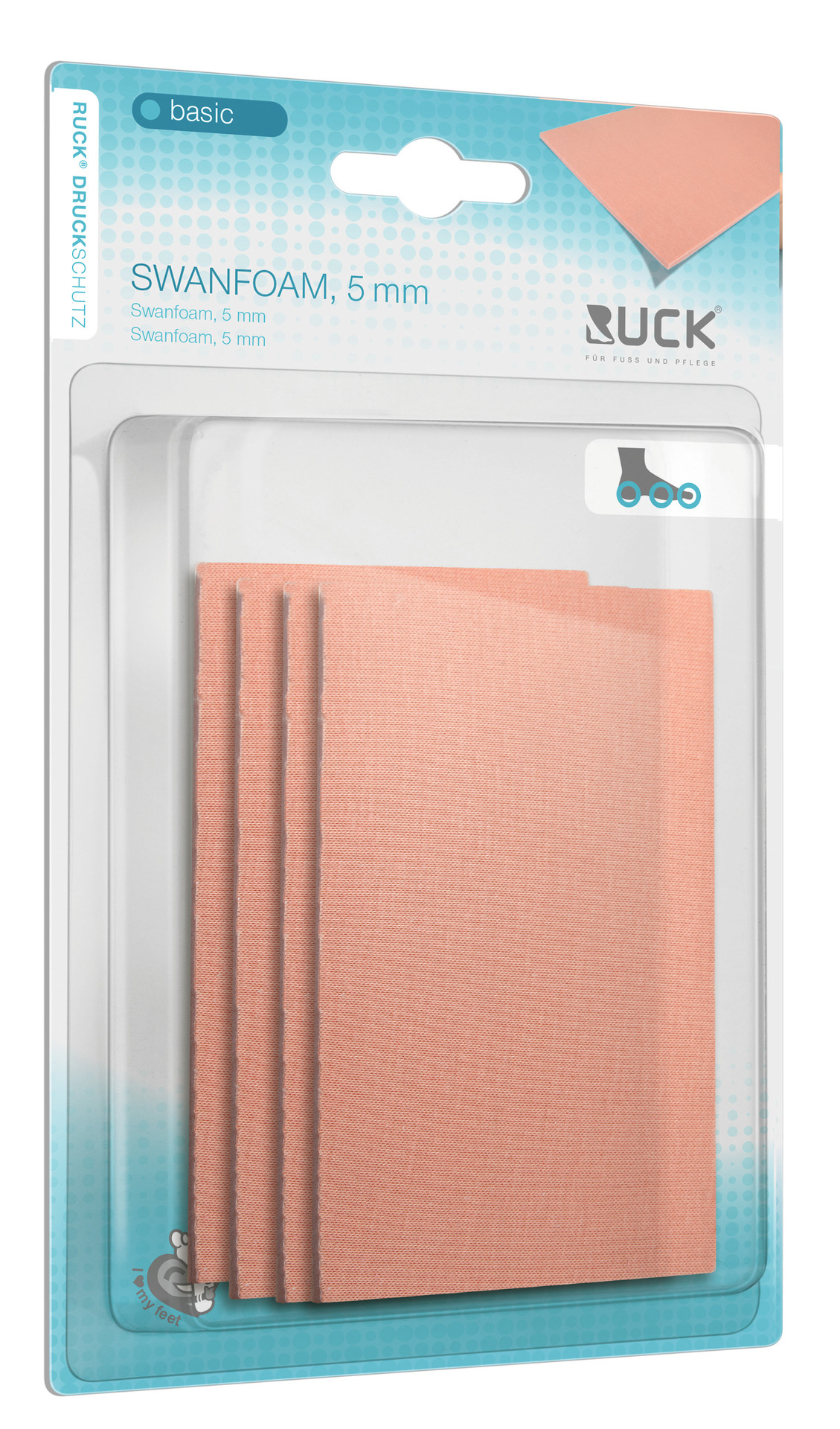 RUCK DRUCKSCHUTZ basic Swanfoam | 5 mm 7,5/11,6 cm, 4 Platten