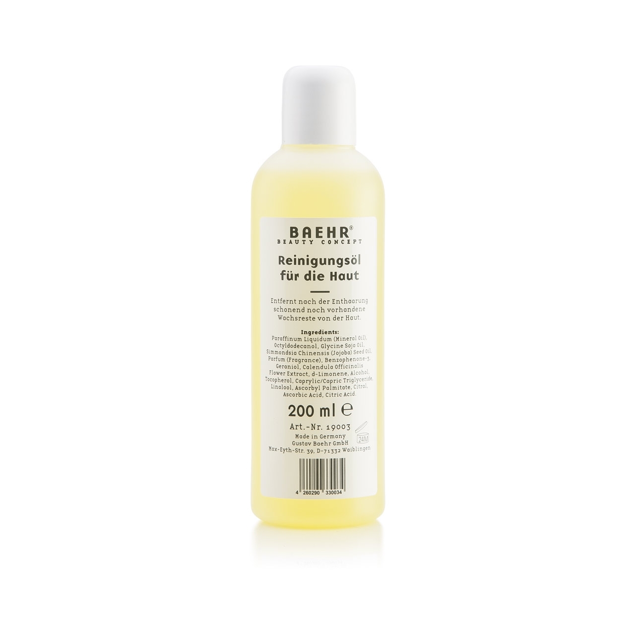 BAEHR BEAUTY CONCEPT Reinigungsöl nach der Depilation 200 ml
