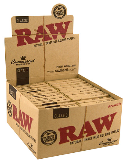 RAW papers | Connoisseur CLASSIC King Size Slim, inkl. Tips | BOX