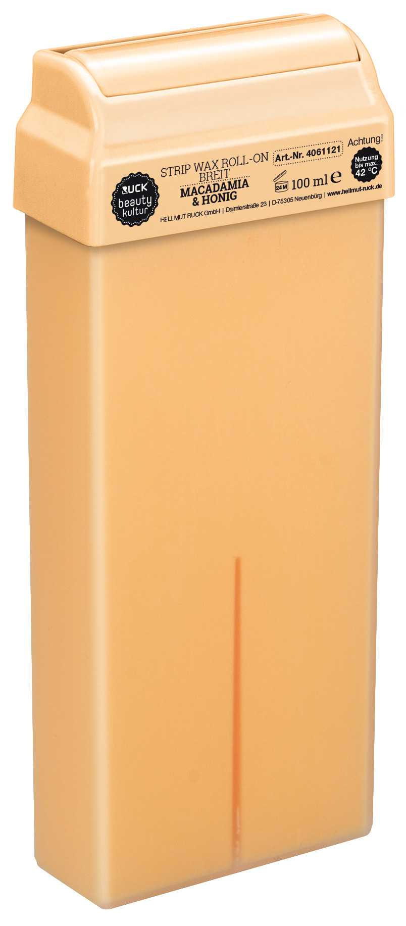 RUCK beautykultur STRIP WAX Warmwachspatrone | Macadamia & Honig | 100 ml breit