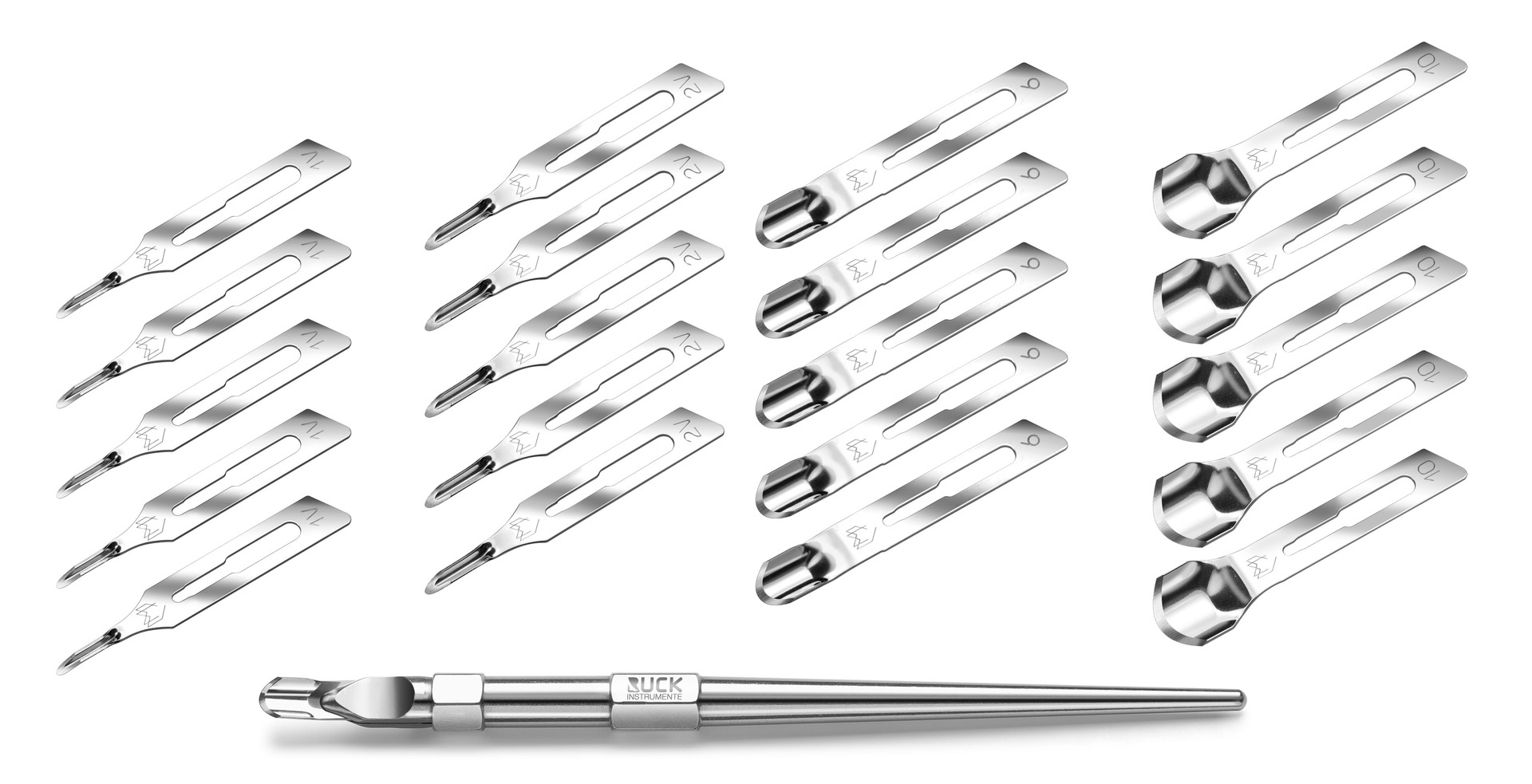 MEDI Hohlmeißel-Klingen-Sortiment und RUCK Instrumente  Hohlmeißelklingen-Halter
