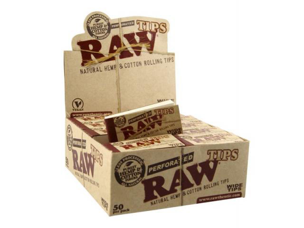 RAW papers | TIPS Wide perforiert Natural Hemp & Cotton