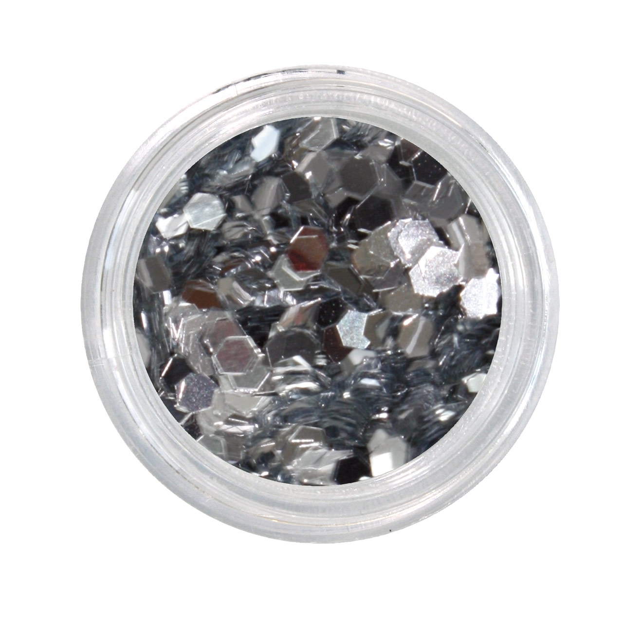 BAEHR BEAUTY CONCEPT NAILS Nailglitter Midi Sechseck silver