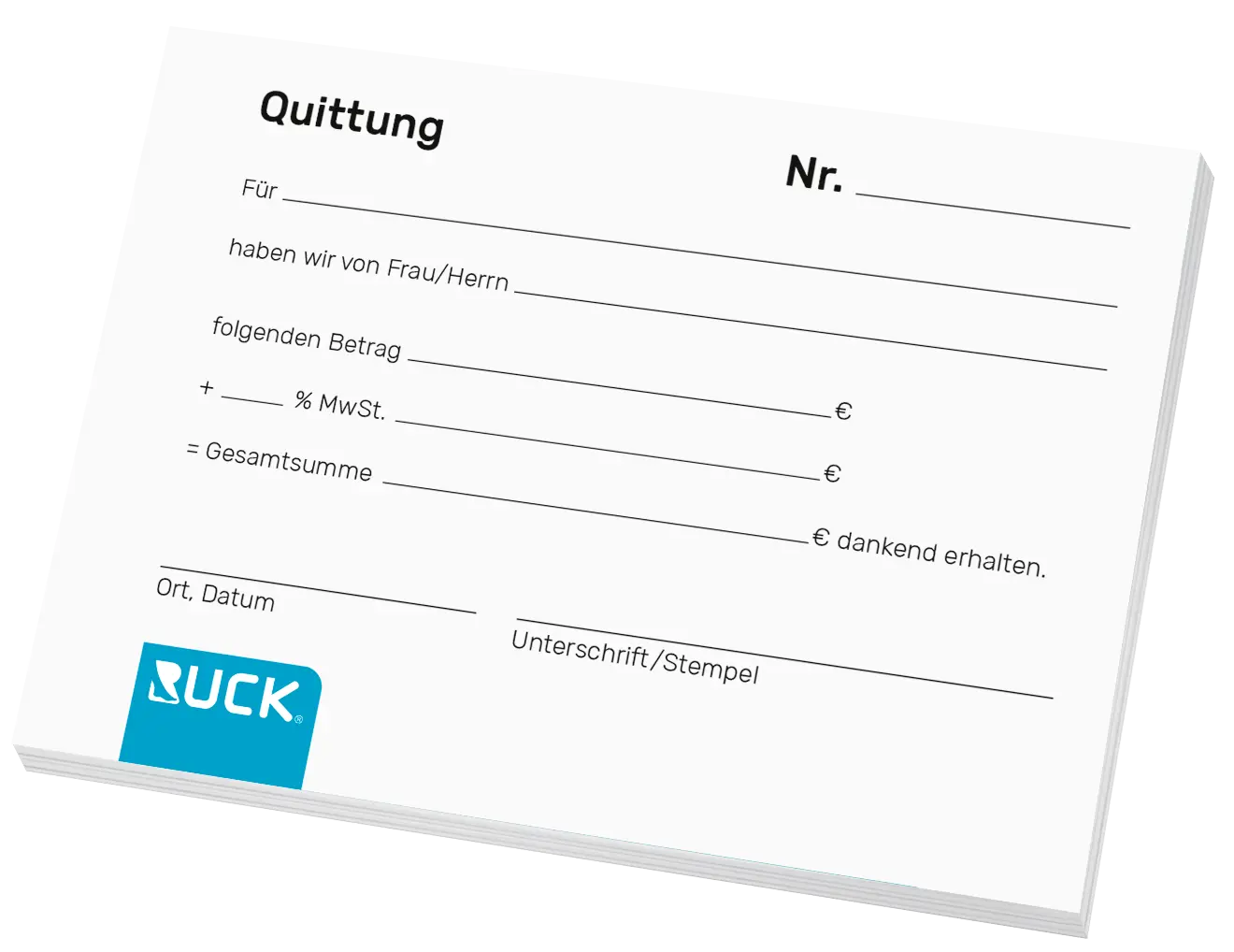 RUCK Quittungsblock mit Durchschlag
