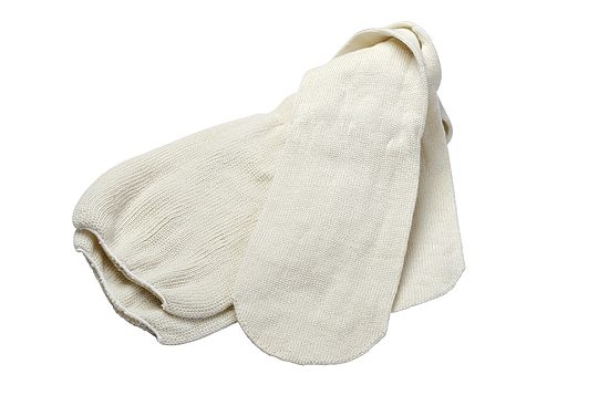 🔴 Basen-Strümpfe 100 % BIO Naturfaser-Wolle, natur, 1 Paar