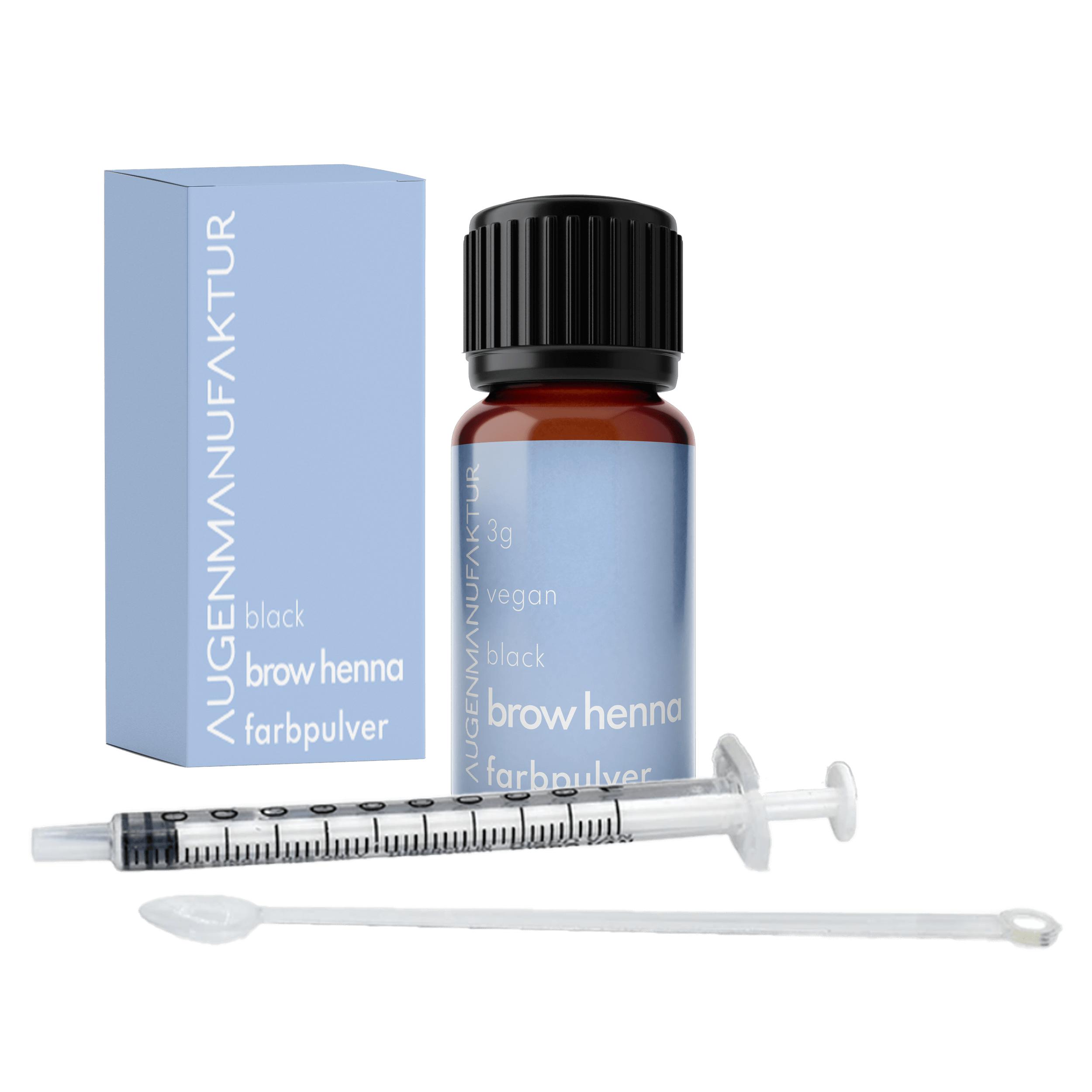 AUGENMANUFAKTUR Brow Henna Augenbrauenpulver Black 3 x 1g