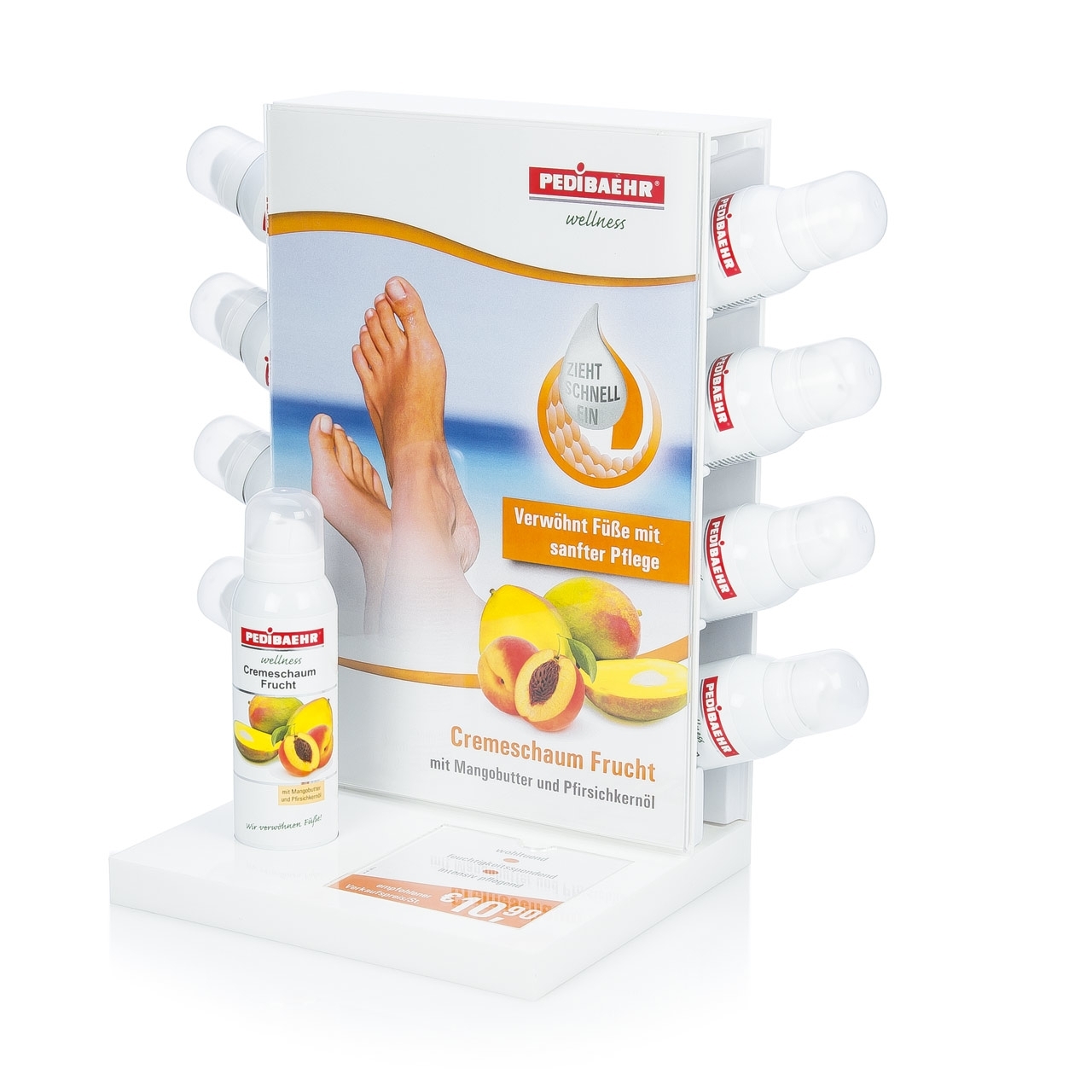 🔴 PEDIBAEHR - V-Display bestückt, Cremeschaum Frucht