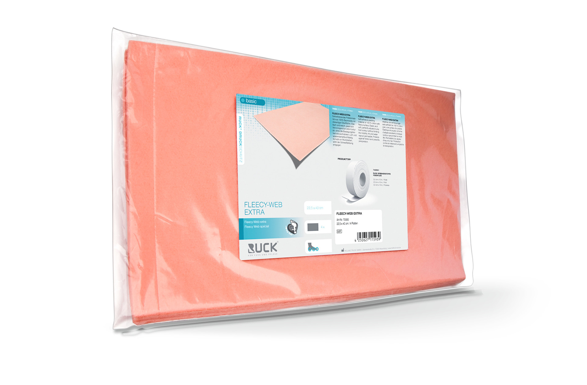 Fleecy Web Extra 22,5 x 40 cm | Stärke: 2 mm | 4 Platten