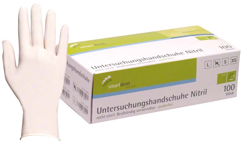 smartdent Nitril Einmalhandschuhe weiß | Größe S 100 Stück
