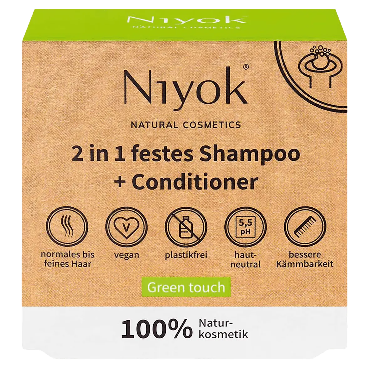Niyok Festes Shampoo + Conditioner, 80 g, GREEN TOUCH
