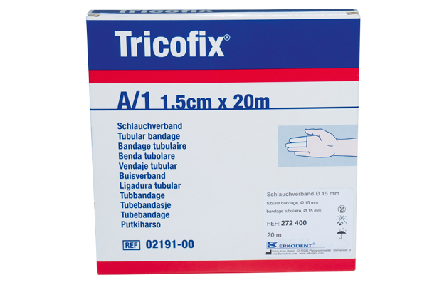 Tricofix Schlauchverband zur Orthesenherstellung Baumwolle A1 Ø 15 mm 20 m