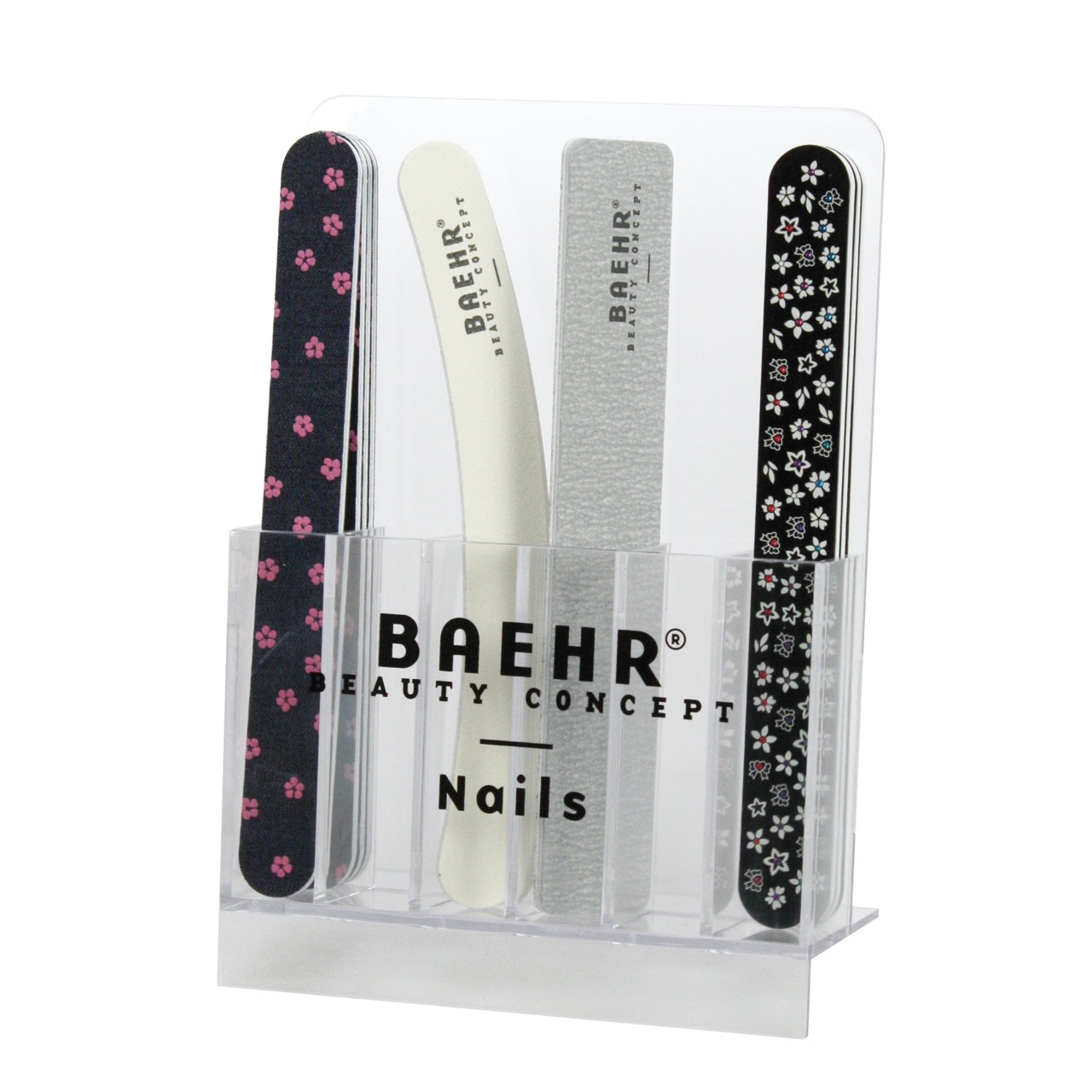 BAEHR BEAUTY CONCEPT - NAILS Verkaufs-Display für Feilen mit Logo