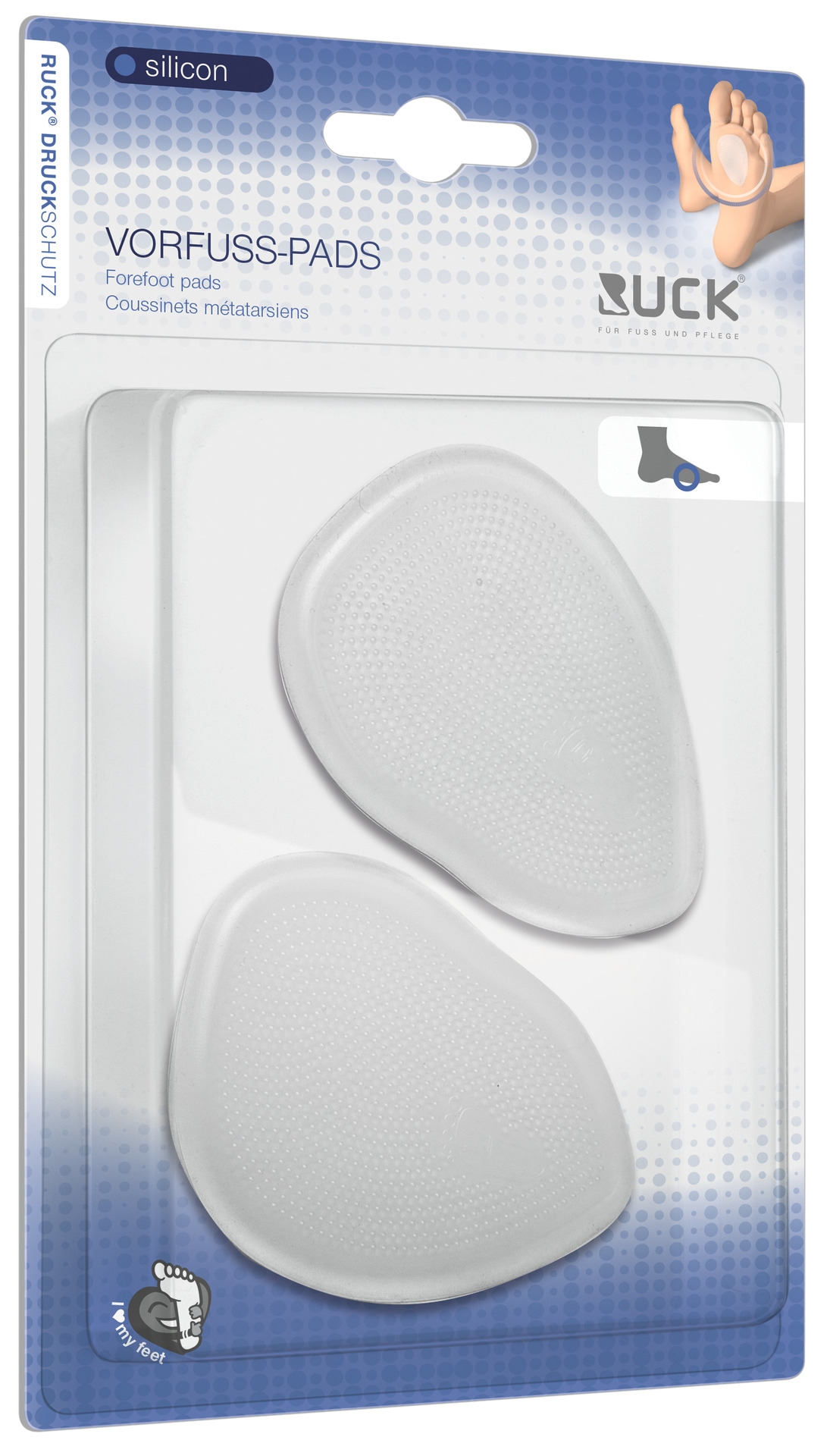 RUCK DRUCKSCHUTZ silicon Vorfuß-Pads | 1 Paar