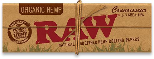 RAW Papers | Organic Hemp Connoisseur 1¼ | 32 Blätter pro Packung