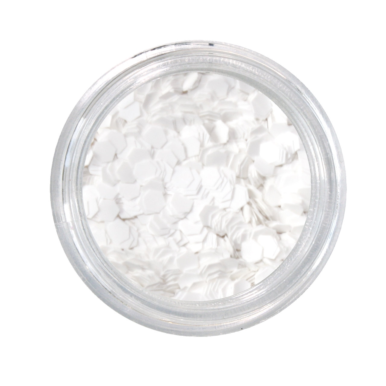 BAEHR BEAUTY CONCEPT NAILS Nailglitter Midi Sechseck white
