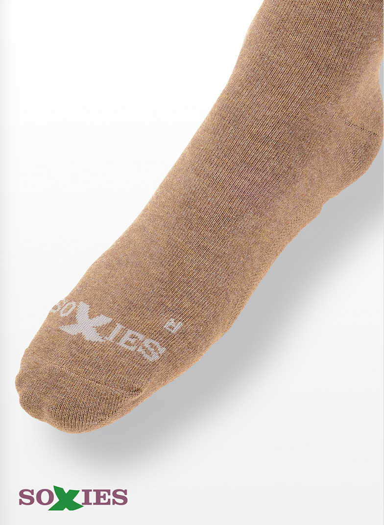 SOXIES - Strümpfe mit Gel-Einlage für die Unterstützung des Fussgewölbes - 1 Paar brau L