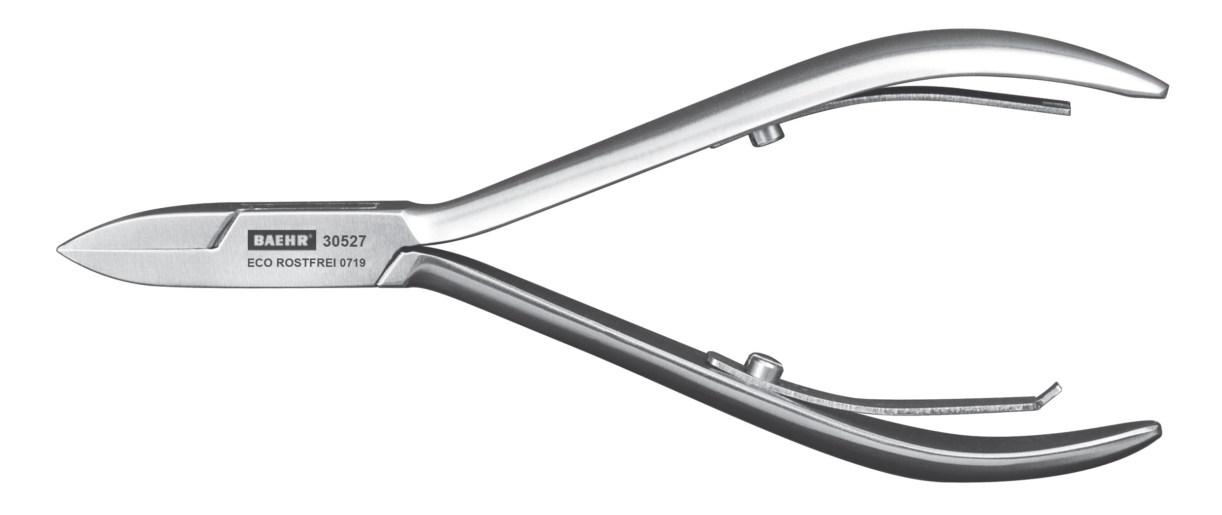 BAEHR ECO Eckenzange matt Spitzen abgerundet 13 cm