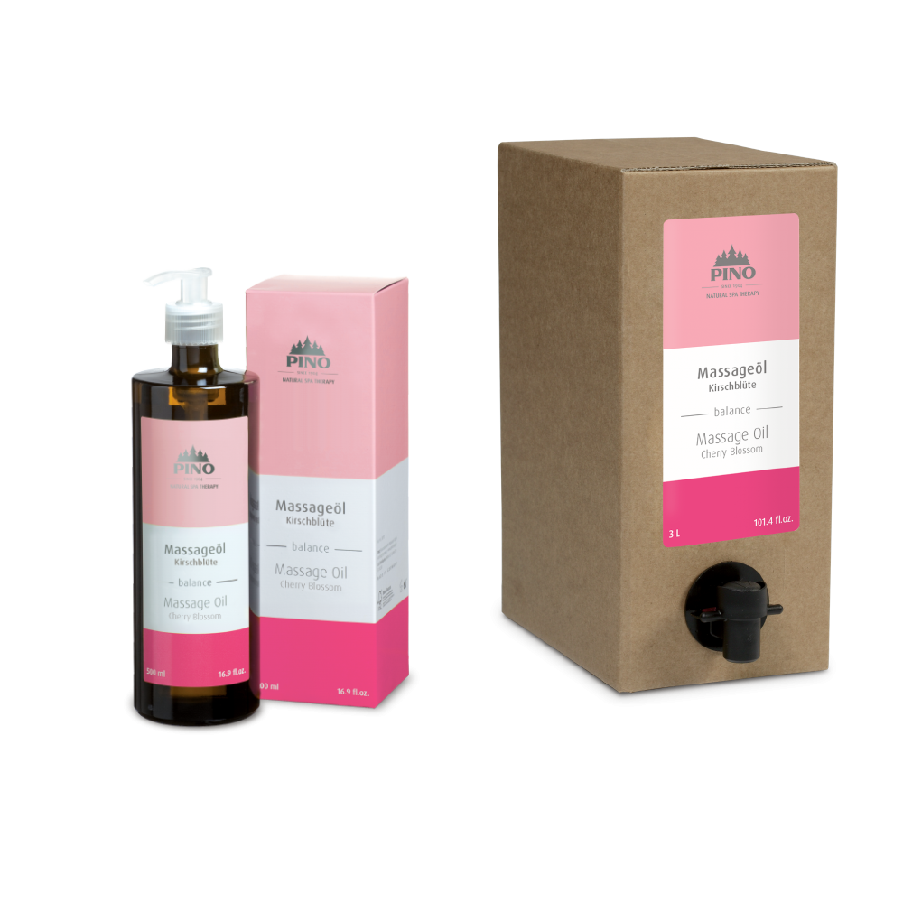 PINO naturreine Aroma Massageöle Kirschblüte - balance 3 l