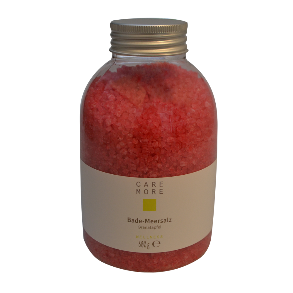 CARE MORE Bade-Meersalz 600 g Granatapfel
