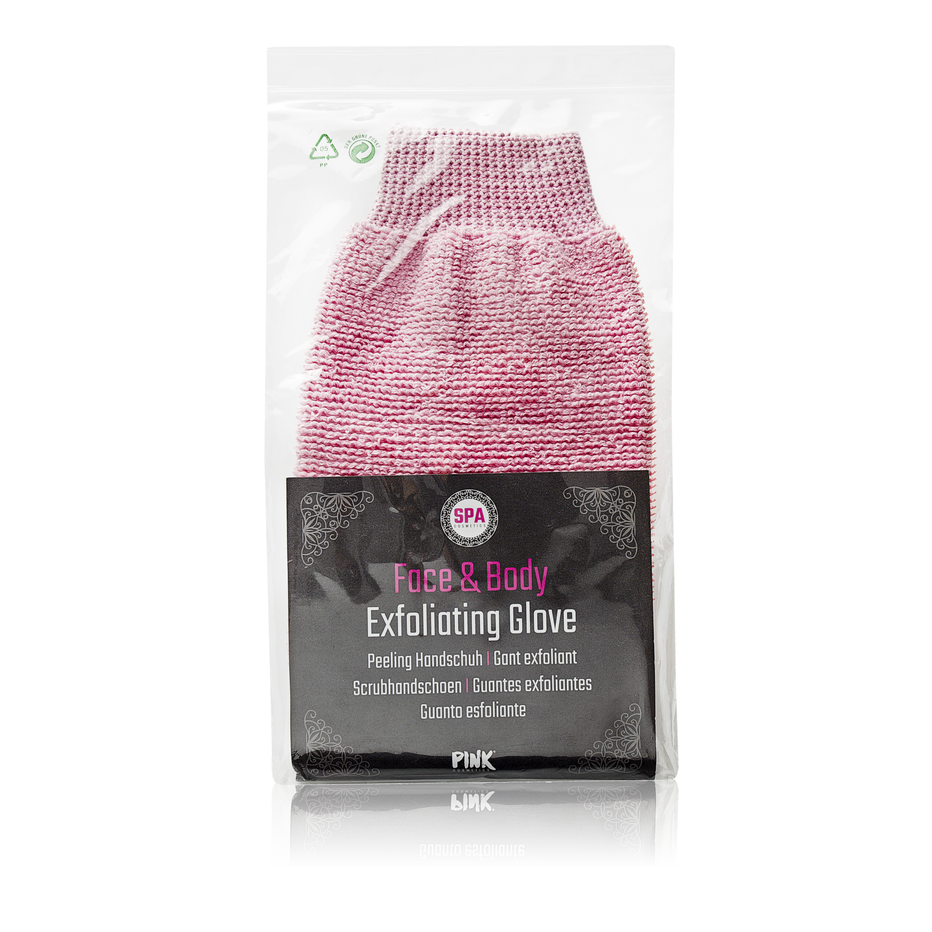 PINK COSMETICS Face & Body Peeling-Handschuh – Pink