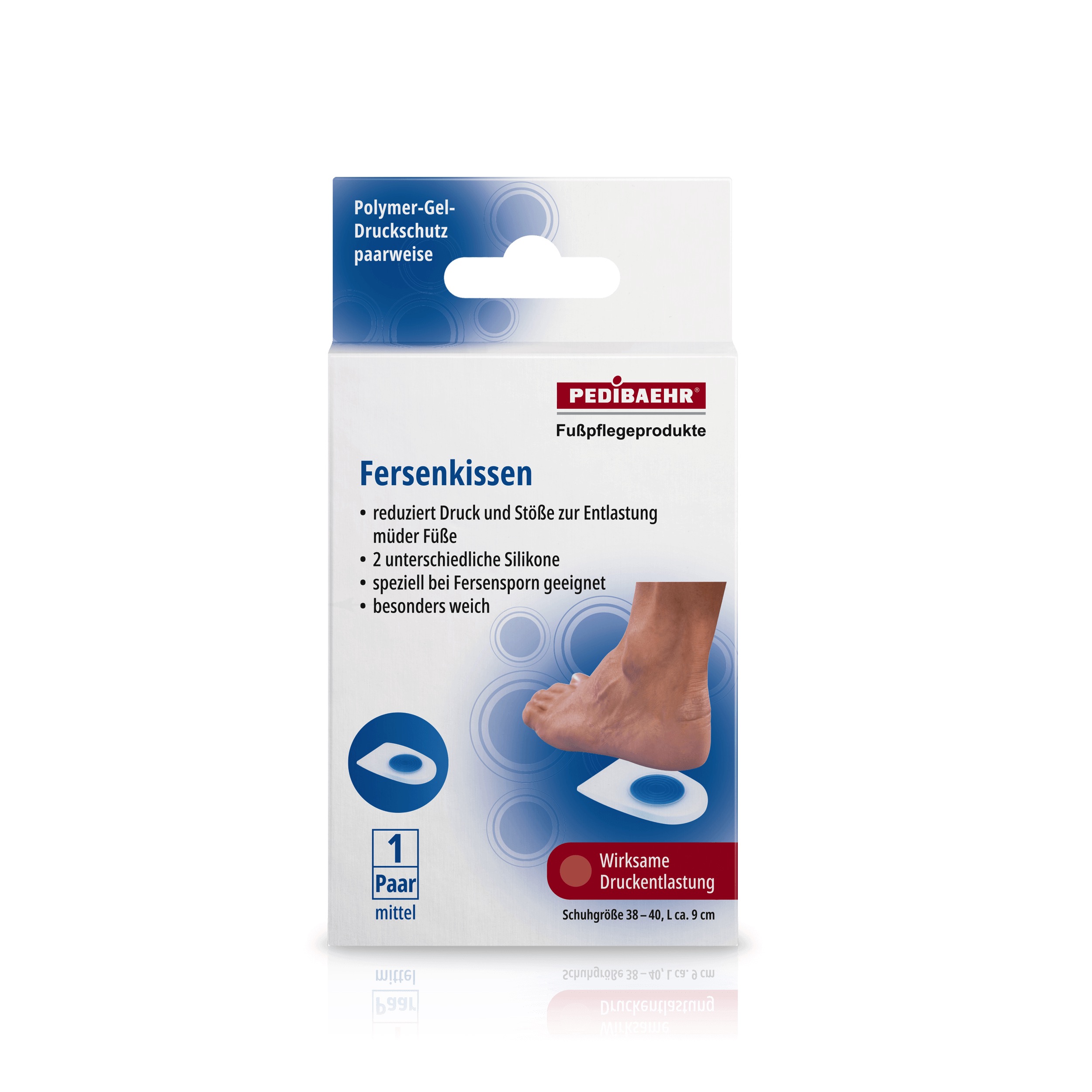 Pedibaehr Gel-Fersenkissen mittel 1 Paar