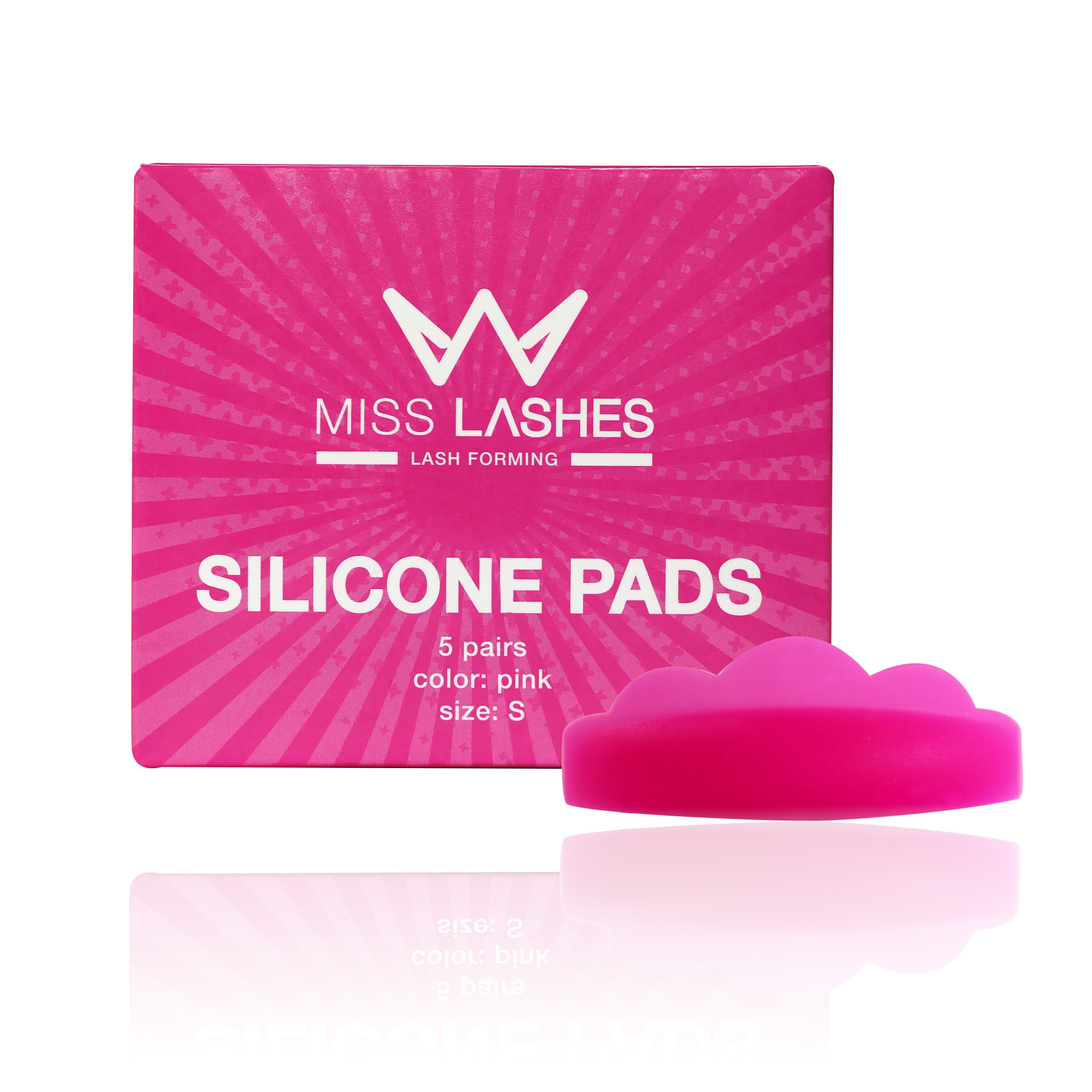 MISS LASHES Silikon Pads Pink S 5 Paare