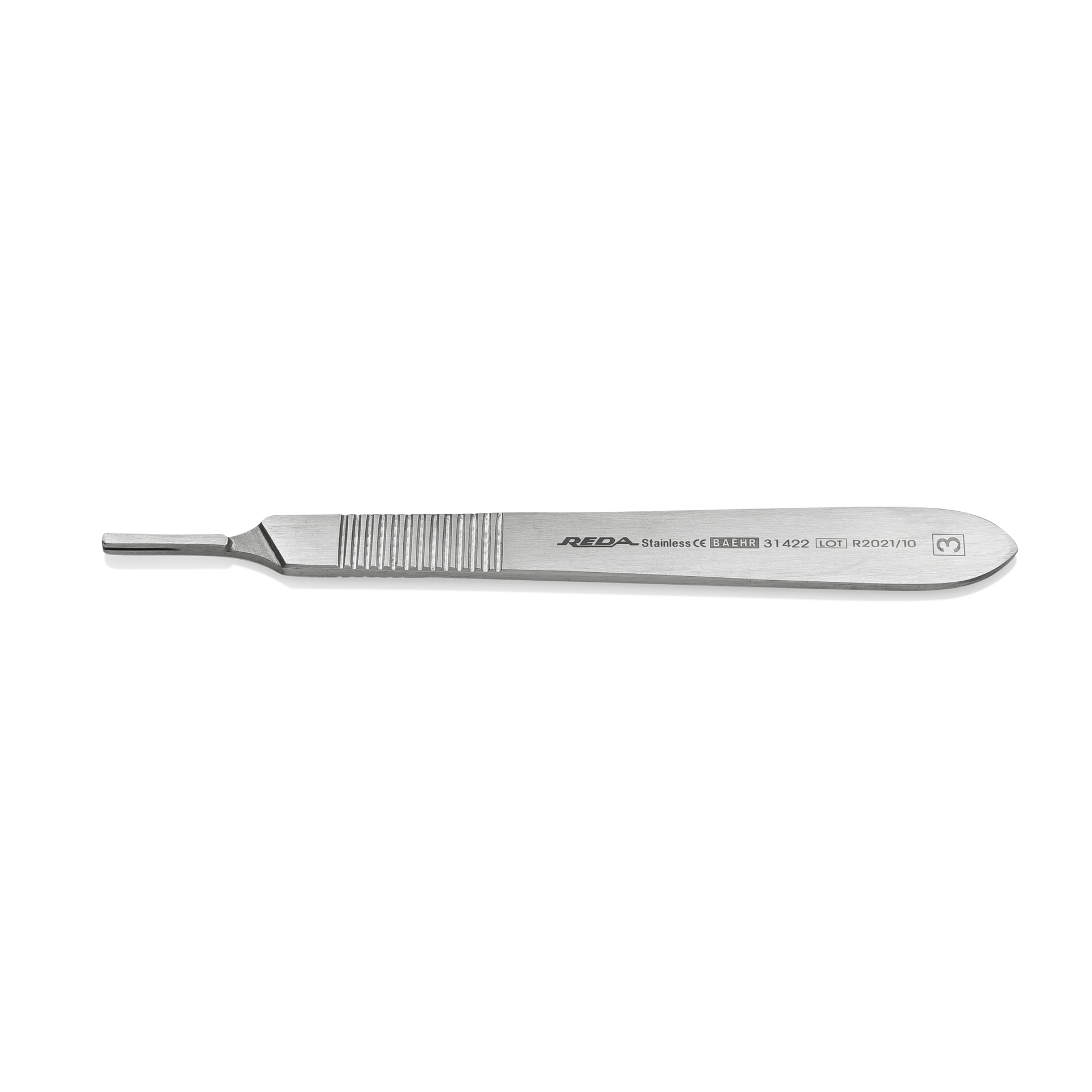 BAEHR Reda Skalpellgriff Typ 3 12,5 cm flach