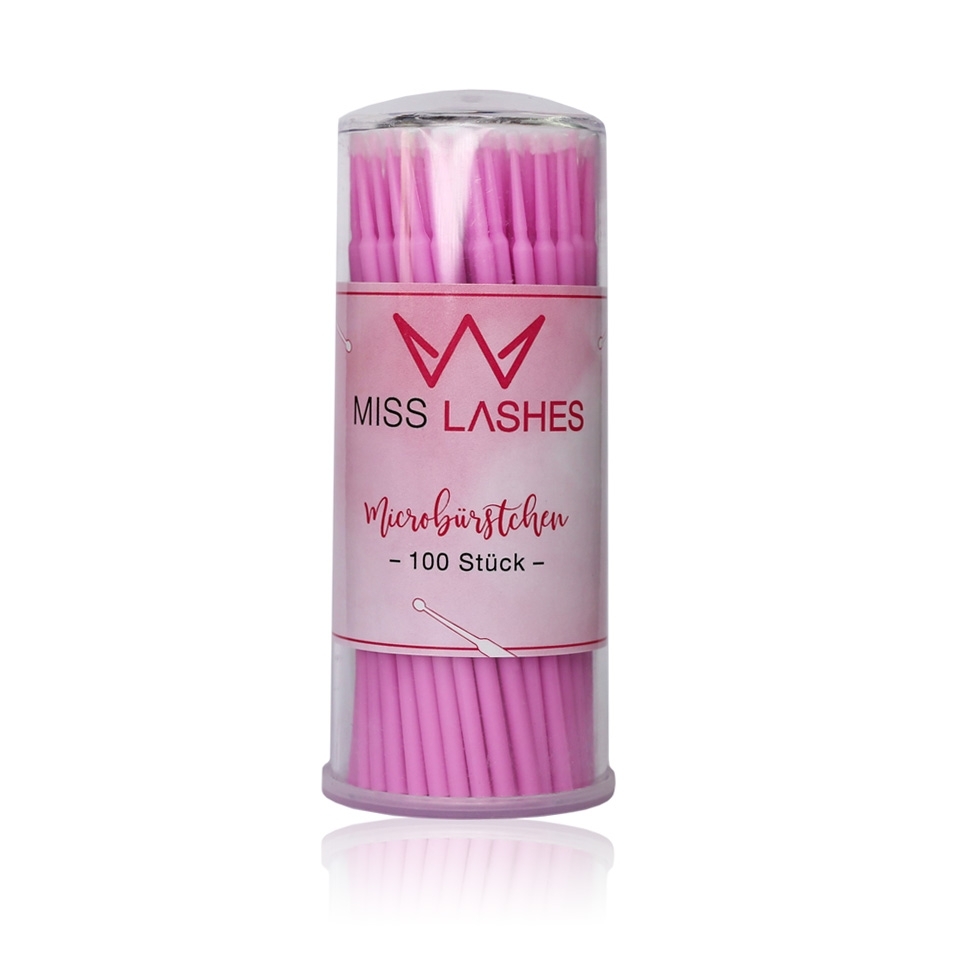 MISS LASHES Mikro-Bürstchen, pink 100 Stk.